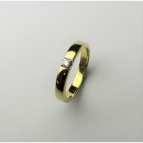 by R&C bicolor gouden ring model Cato 14karaat met 1x0.07ct briljant geslepen diamant mt18- YC6709 - 000047987